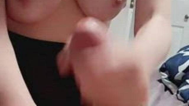 milking that huge cumshot out