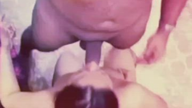 Making like to my dick and gagging on it before getting banged from behind!