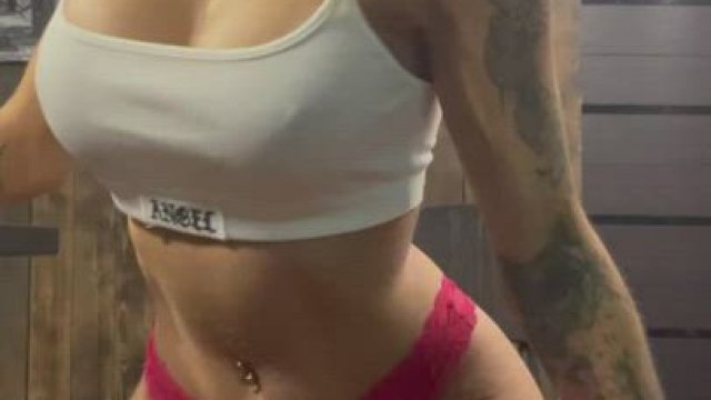 babe undresses while sitting on a chair) but could sit on something else)