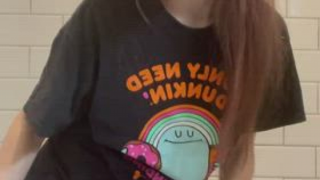 Peek a boo from under my apron