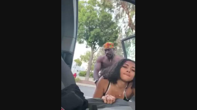 Lightskin babe getting banged in public