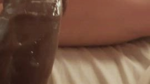 This big toy wasn't enough. So I asked for a finger in the ass...