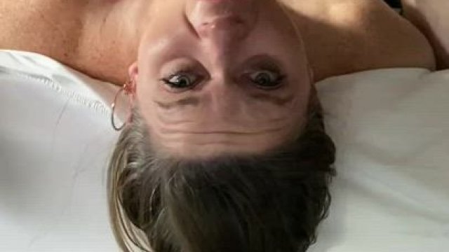 Gulping down Daddys cum after a enjoyable face fuck