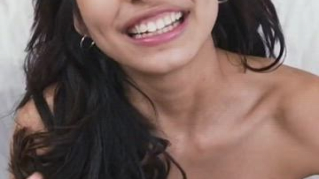 cute babe loves sucking cock on her knees