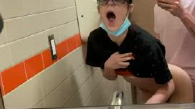 Getting caught in the work bathroom