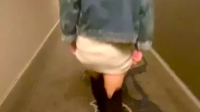 Bending over in the hallway for a good stretch before we got into our hotel room