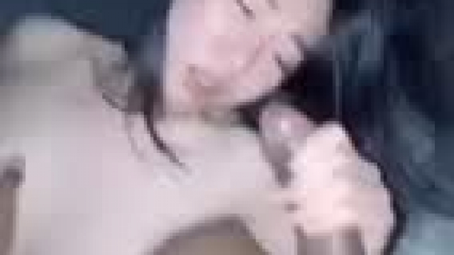 asian girl sucking a BBC