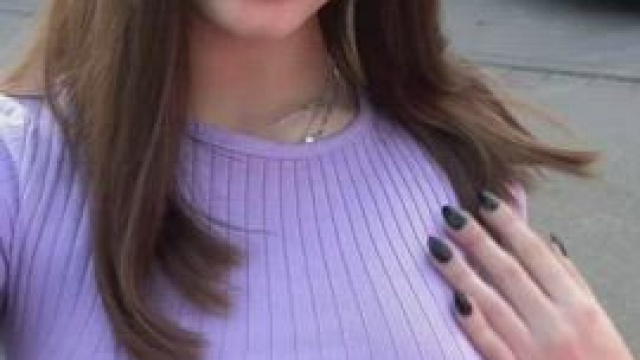 I got horny during my walk… I hope nobody saw me haha flashing my teeen tits for