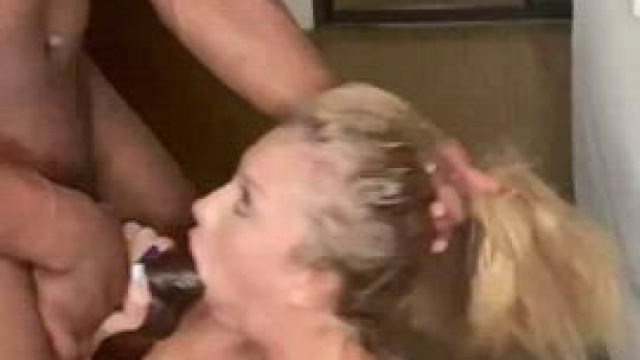 White bitch getting her face destroyed by a BBC