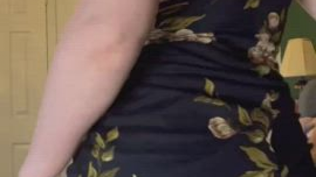 Sundress season means no panties or bra