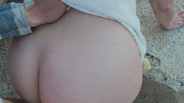 getting fucked outdoors at a gravel pit