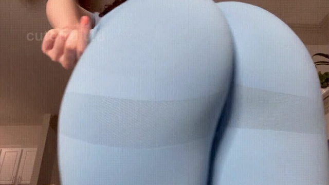 peeling off my tight yoga pants to reveal my jiggly cheeks, wanna smack em?