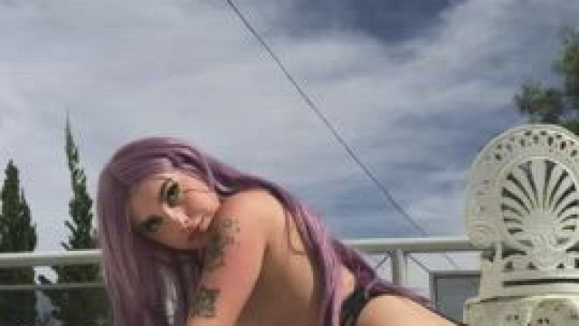 oops, the neighbor almost saw me… do you think he liked the view?