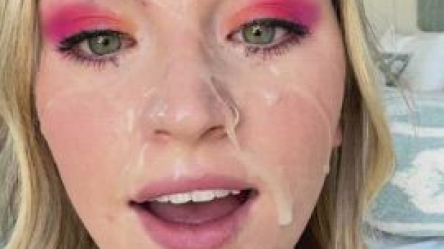 felt pretty with my face covered in cum