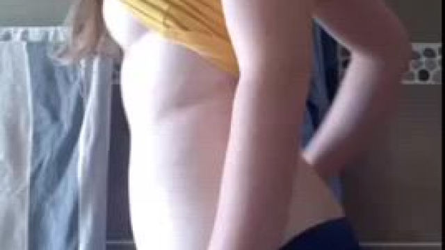 Showing off my ass while my parents are in the next room