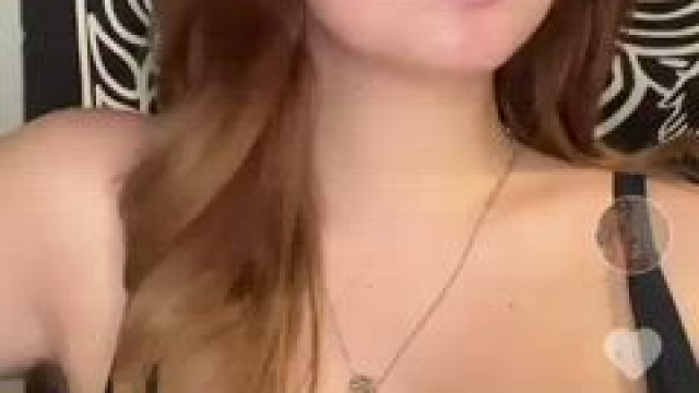 slut teases her nipple