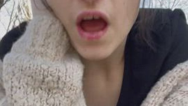 Couldn't resist taking his huge dick from behind