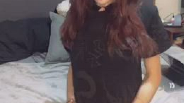 Need a beautiful lil goth gf to send you videos like this while you’re at work?