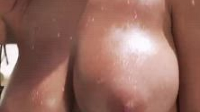 Refreshing on a hot summer day