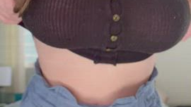 my huge boobs are sometimes a challenge with my smaller shirts...