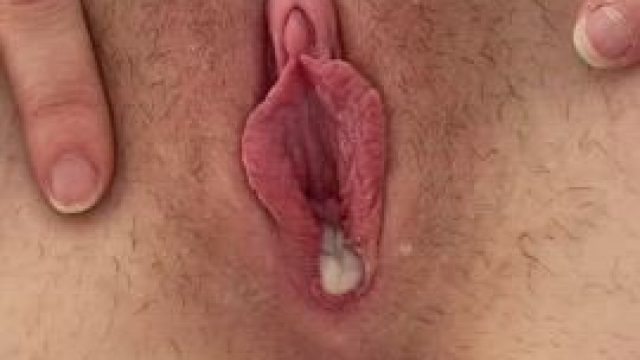 The feeling of a creampie dripping out