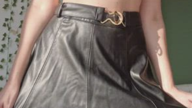 Quick flash under my mini skirt