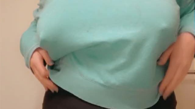 Just a little titty drop before I take a bath