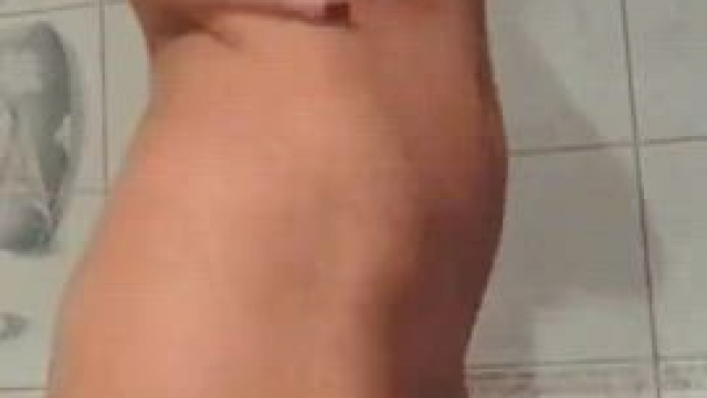 My wife alone bath time.