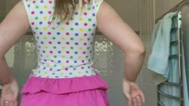 Trying on my old clothes, they’re so cute