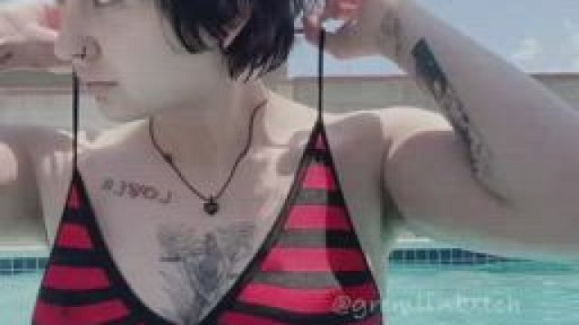 My bf’s mates like to see my tits, so I’m always invited to their parties