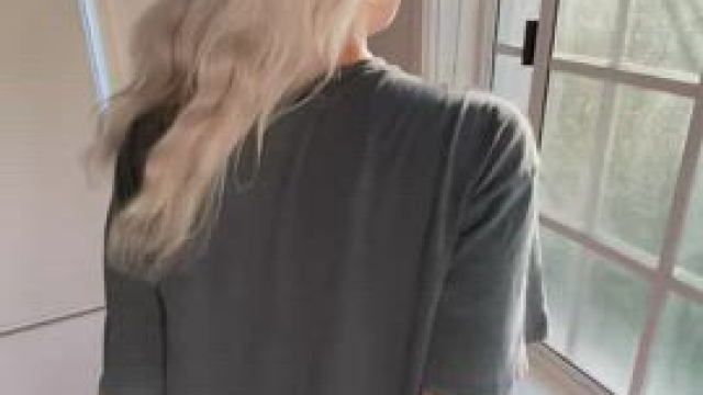 Bending at the waist so you can grab me by the hips