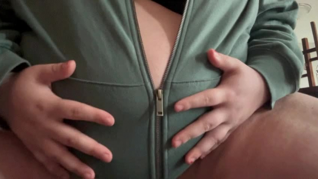 rubbing my tight round belly gif