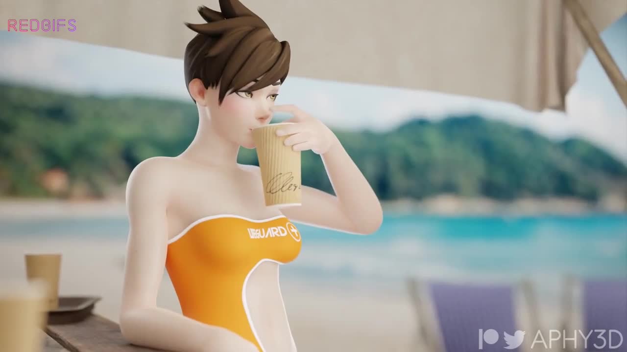 Having fun with Tracer at a resort