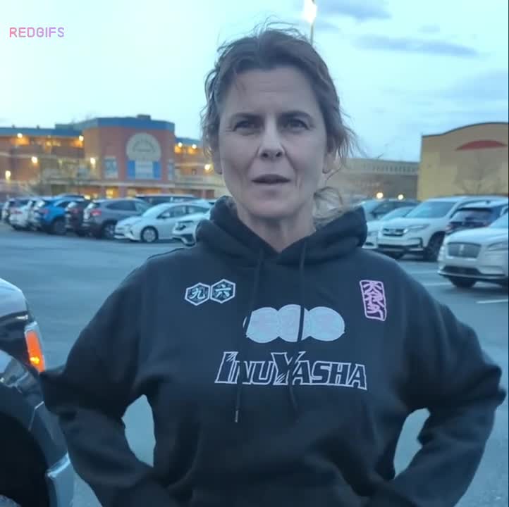 Grandma flashing in the parking lot ;)