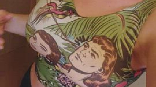 hiding these puppies behind Adam and Eve...