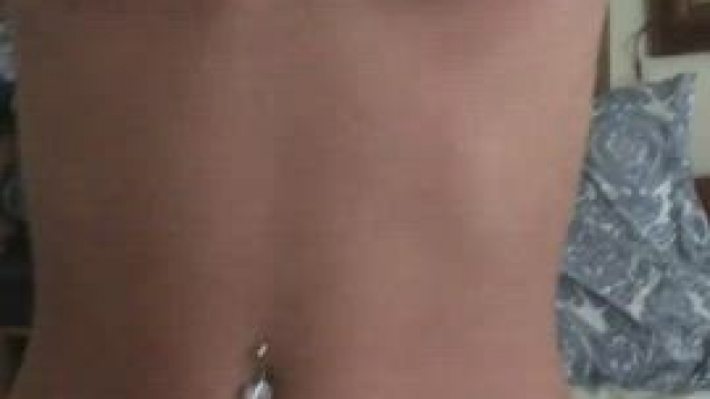 Petite blonde girlfriend riding a dick