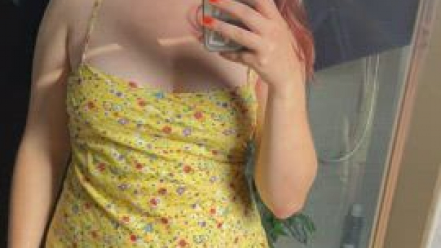 Sundress, thighighs and no panties.. perfect combo!