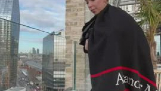 Maybe the staff didn’t see me flash my tits, but the city did