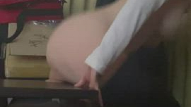 Riding my dildo in the office at work