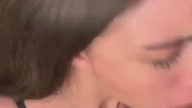 Huge cum in mouth for beautiful girlfriend