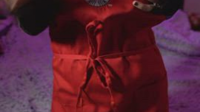 What's underneath my apron is way more interesting ;)