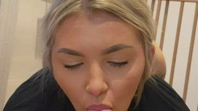 Sloppy morning blowjob