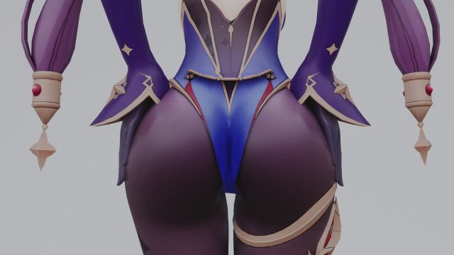 Mona showing off her cake [Genshin Impact]