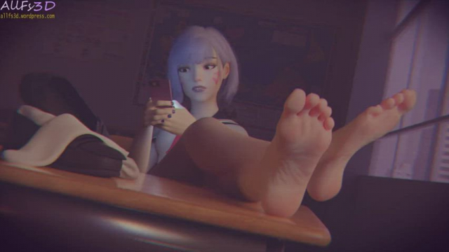 Worshipping D.va foot (AllFs3D)
