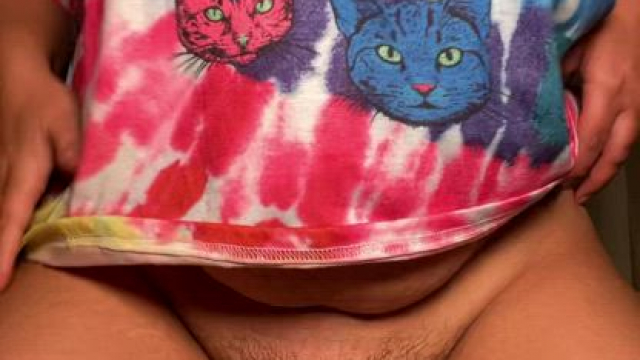 I love my belly (and this dildo)