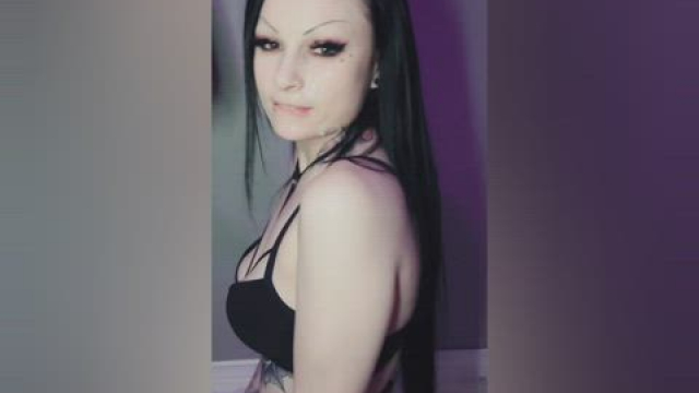 Goth cum slut