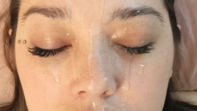 Getting a massive facial in slow mo lol