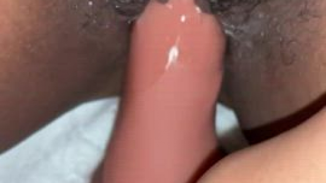 I wish I got this messy with men IRL and not just my dildo