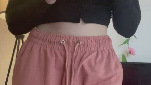 I love wearing sexy lingerie and hold ups under my comfy clothes