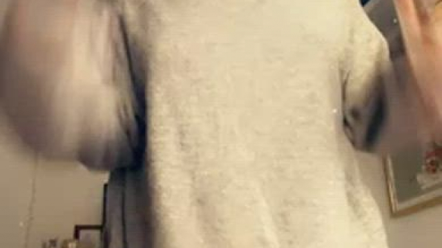 Soft juicy Japanese booty hidden under my cosy sweater